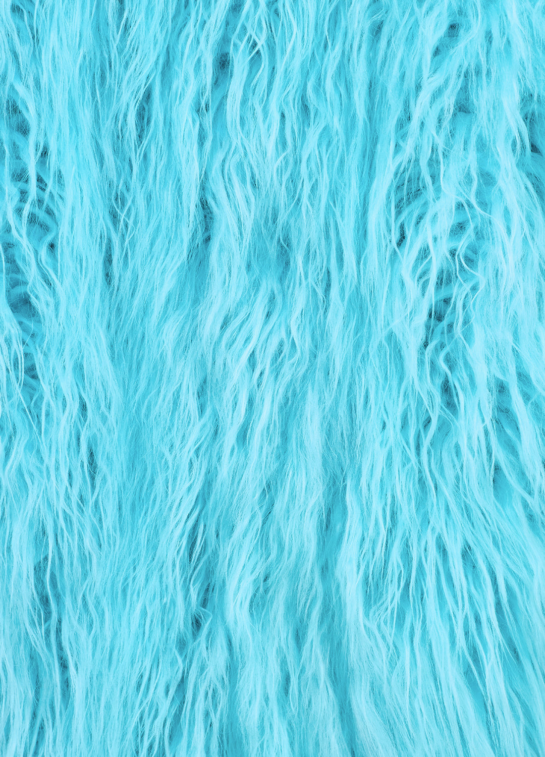 Good Fluff Faux Mongolian Jacket - Turquoise Shaggy