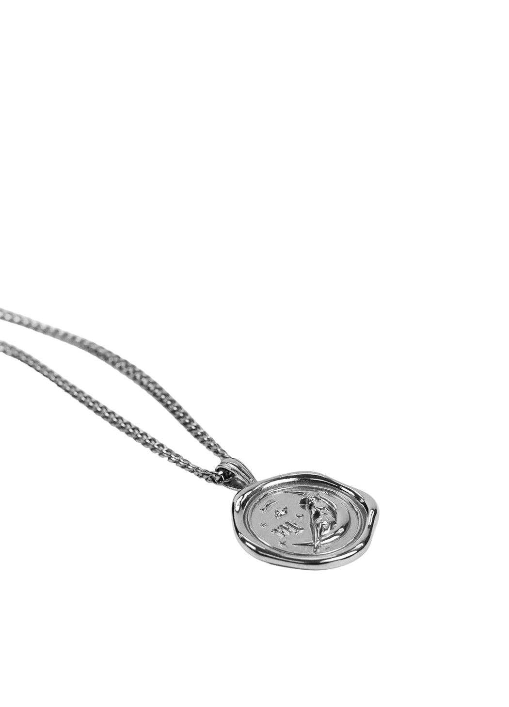 Silver Zodiac Medallion Necklace
