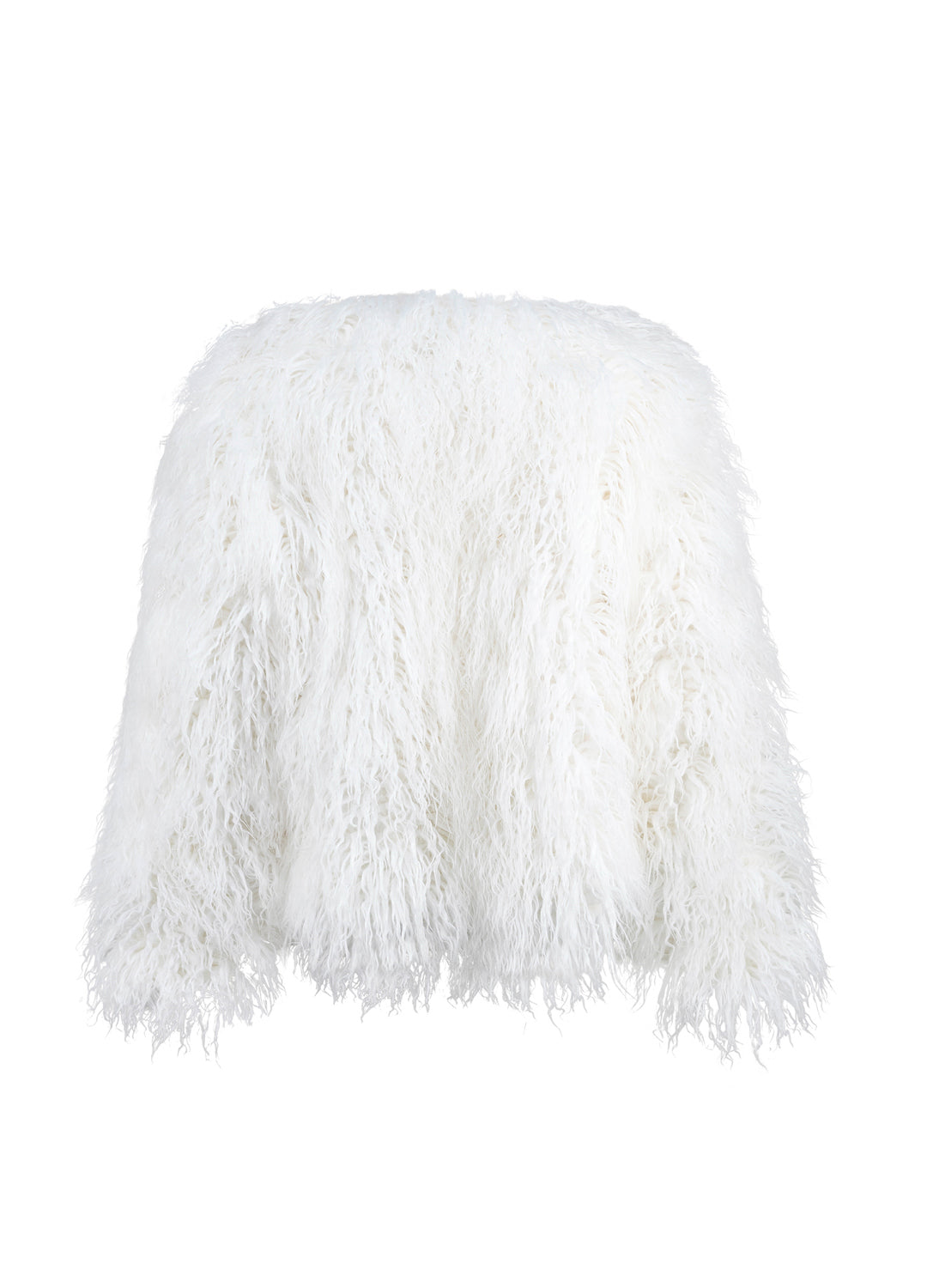 Good Fluff Faux Mongolian Jacket - White