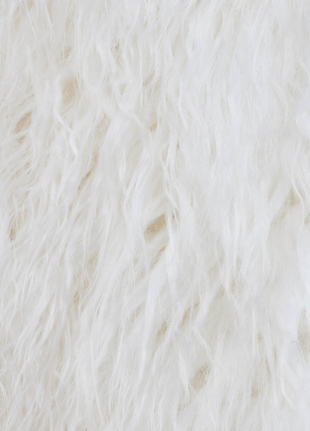 Good Fluff Faux Mongolian Jacket - White