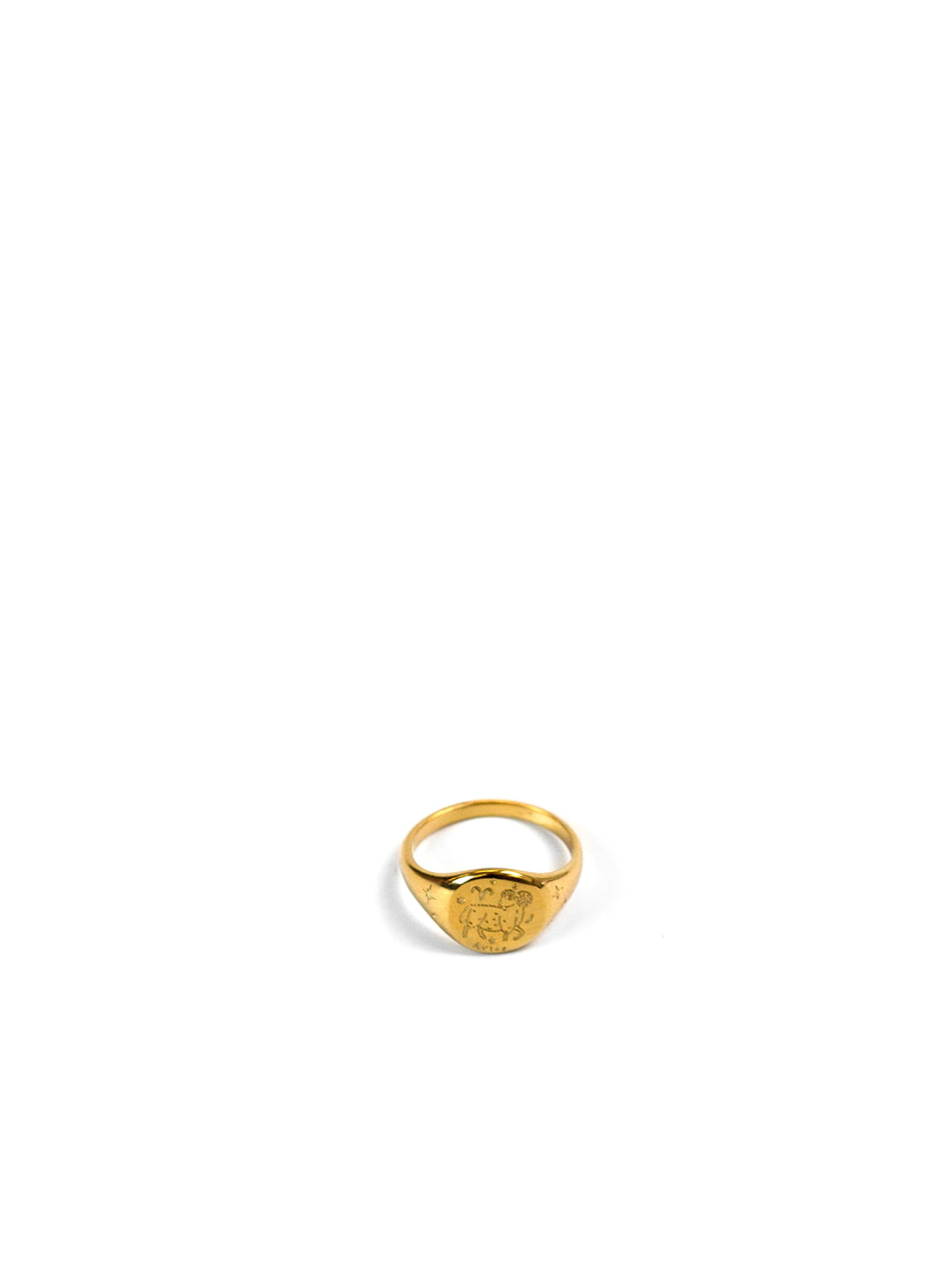 Gold Zodiac Signet Ring