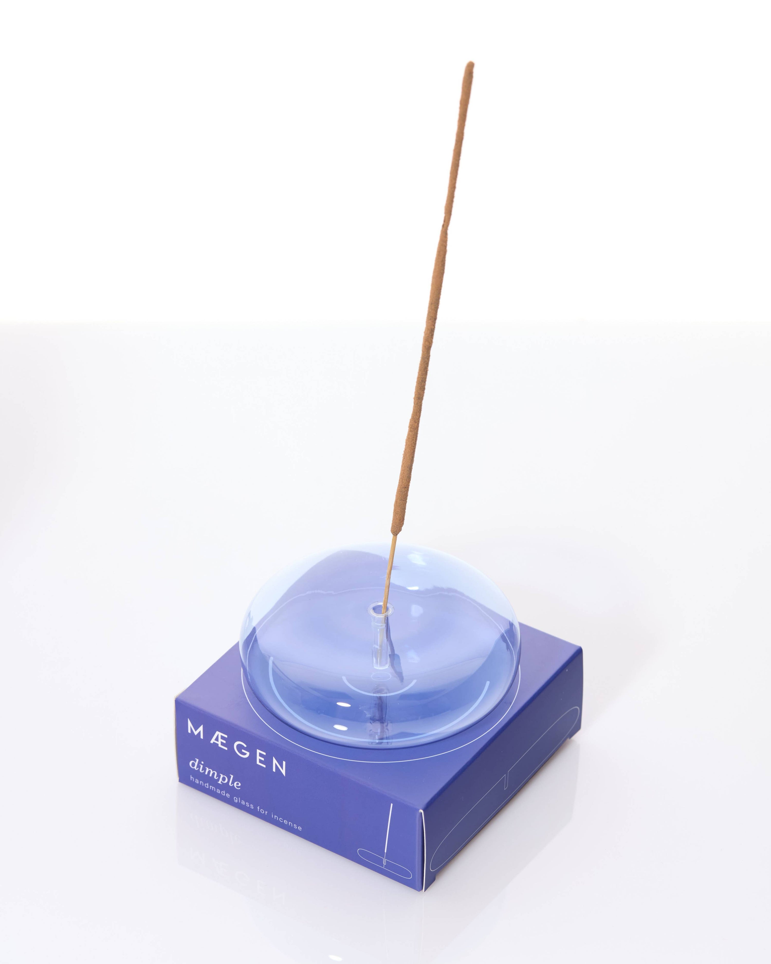 Maegen Dimple Incense Holder - Blue
