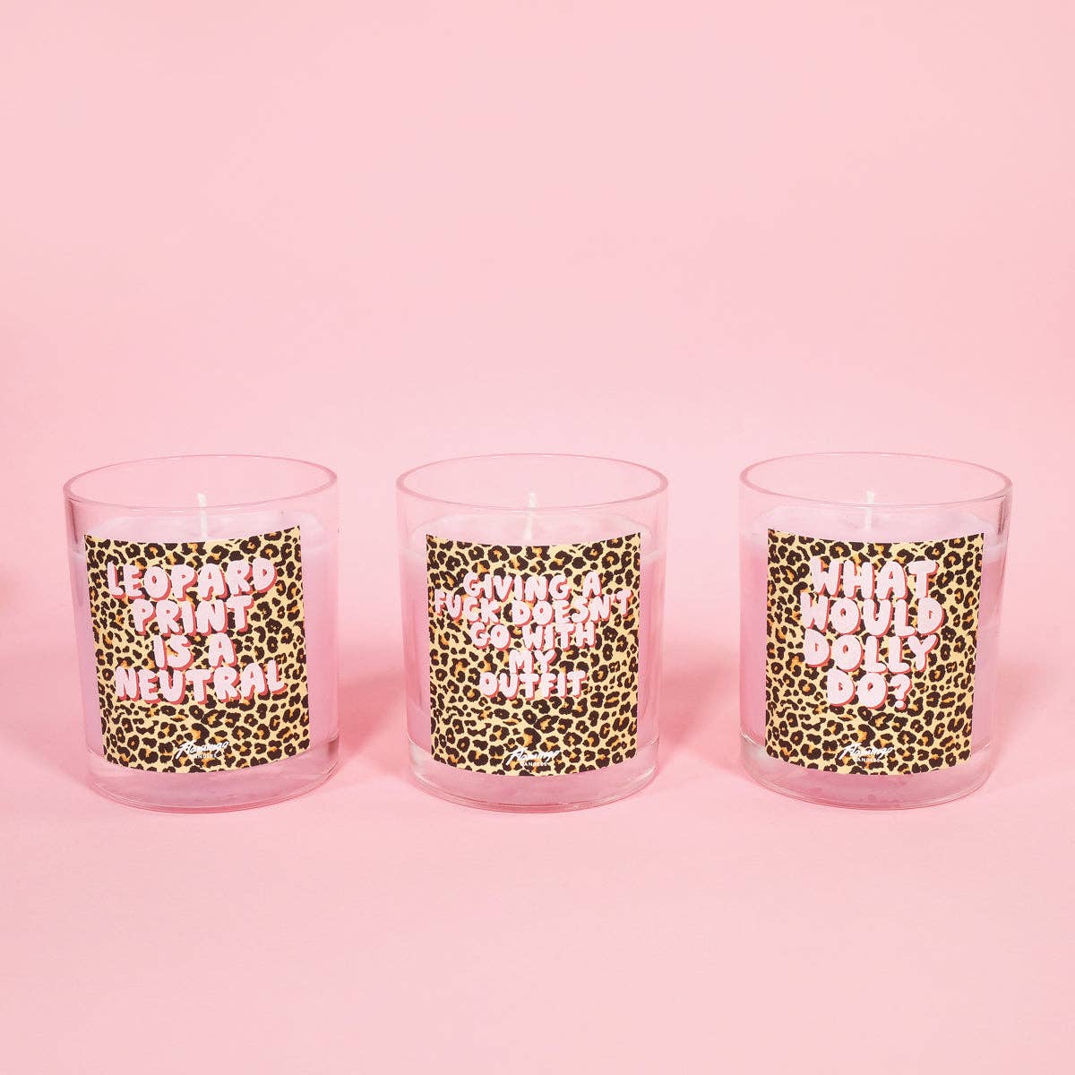 'Watermelon Leopard Print is a Neutral Leopard Print' Candle