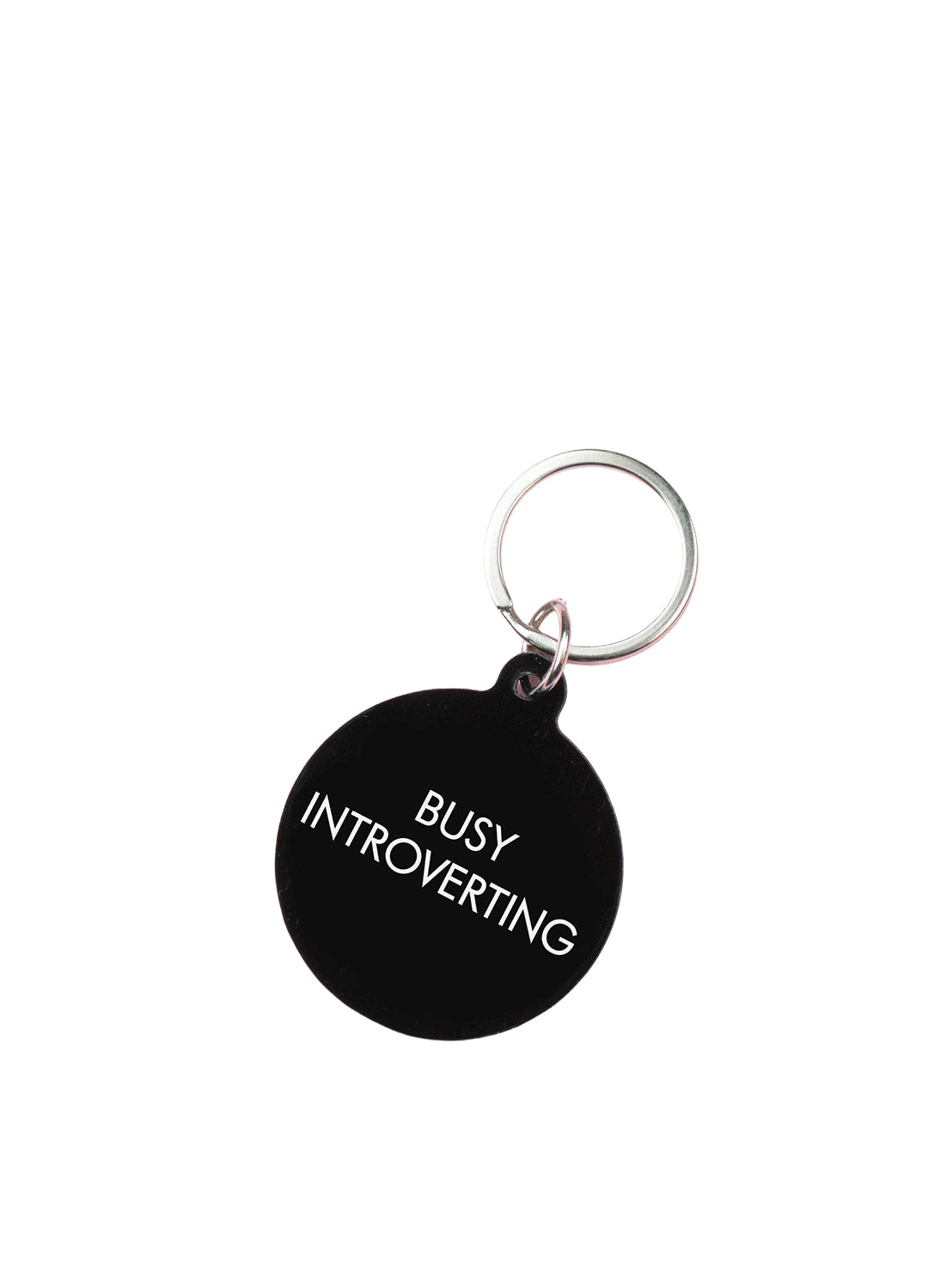 'Busy Introverting' Keytag