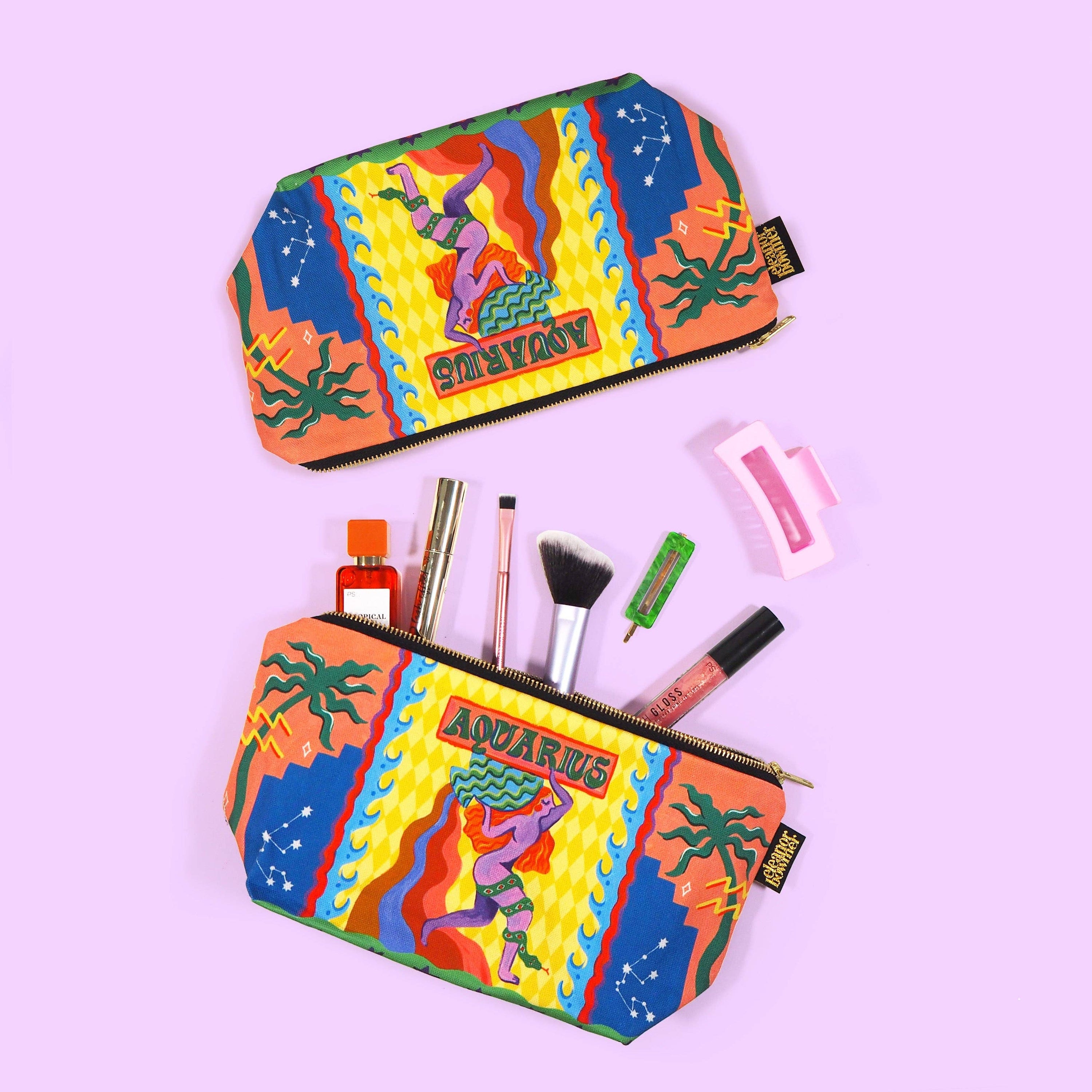 Eleanor Bowmer Aquarius Zodiac Zip Bag