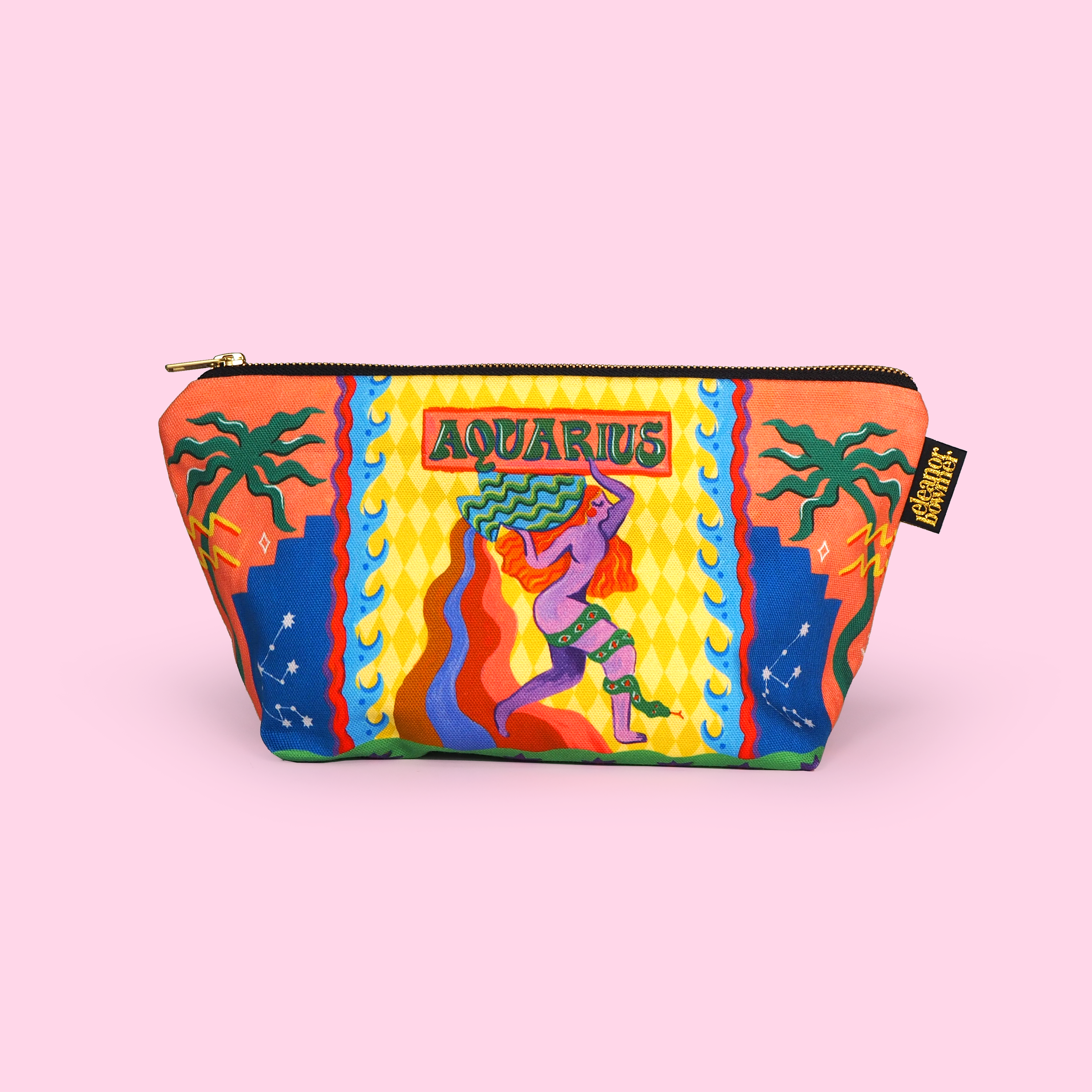 Eleanor Bowmer Aquarius Zodiac Zip Bag