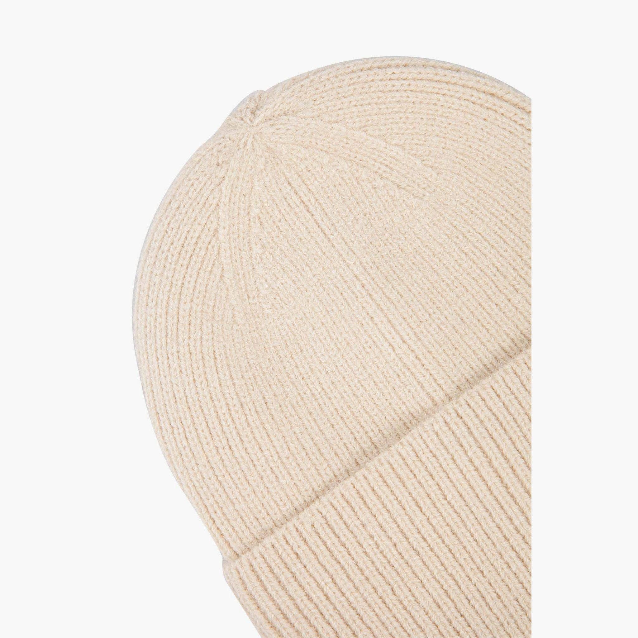 Ribbed Beanie Hat - Cream