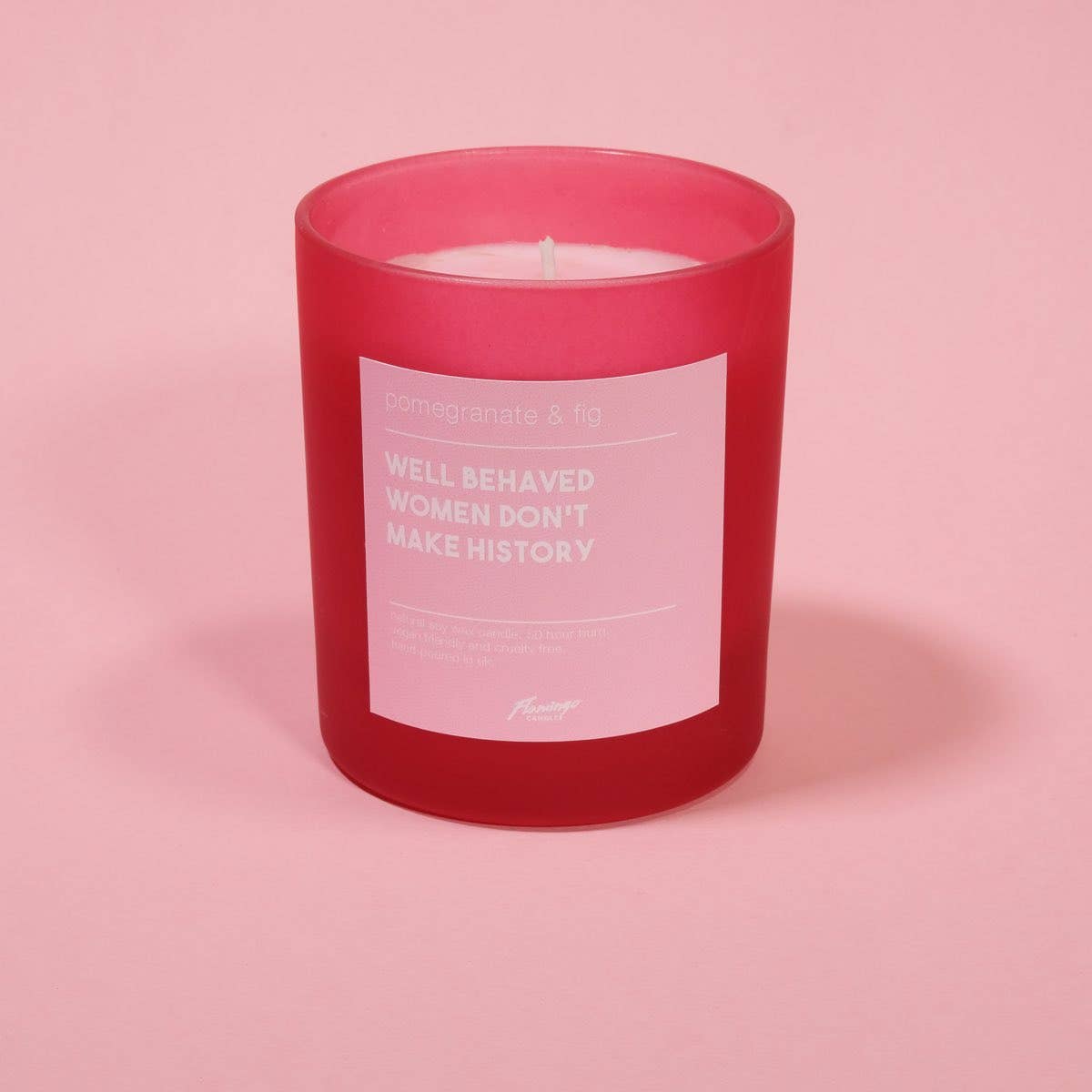 'Well Behaved Women Don’t Make History' Frosted Jar Candle