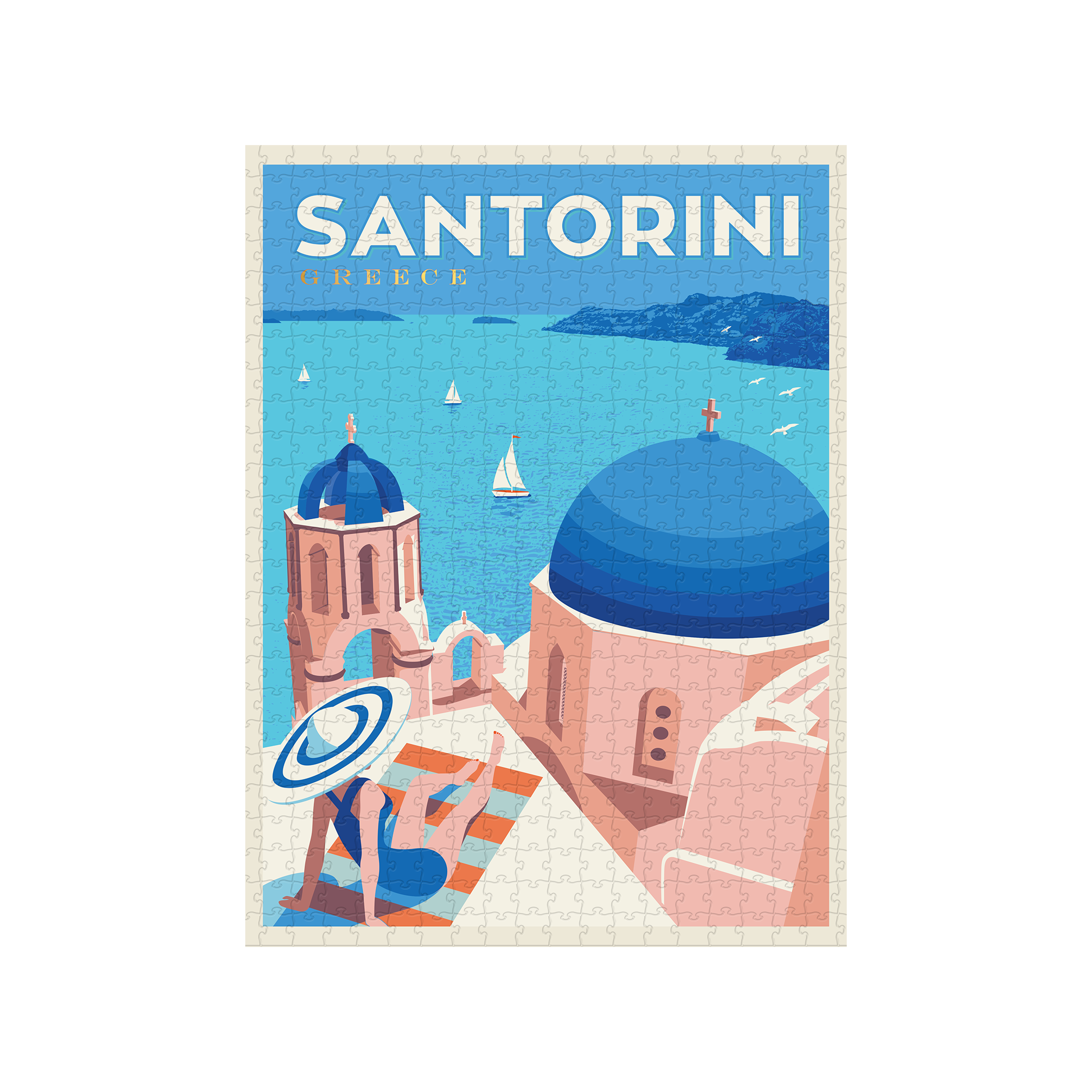 Ink Puzzle (500 Pc) - Santorini
