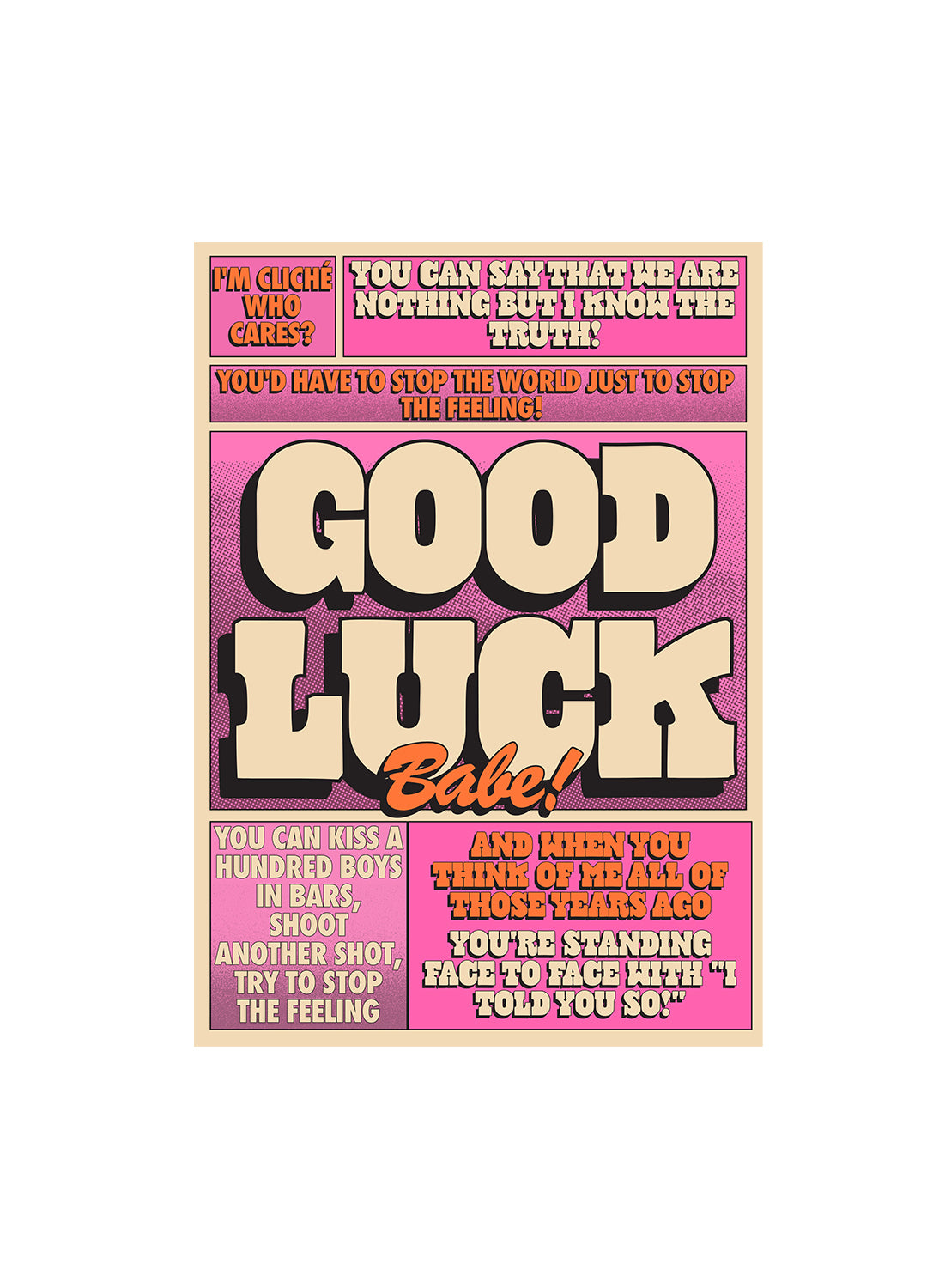 'Good Luck Babe' Chappell Roan Song Print