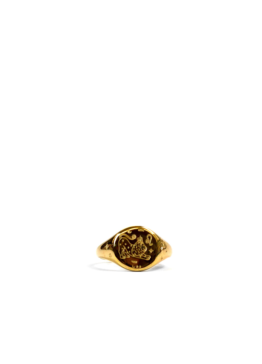 Gold Zodiac Signet Ring