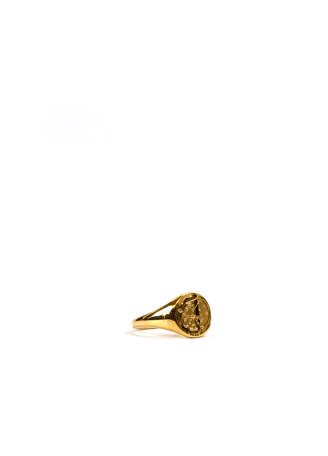 Gold Zodiac Signet Ring