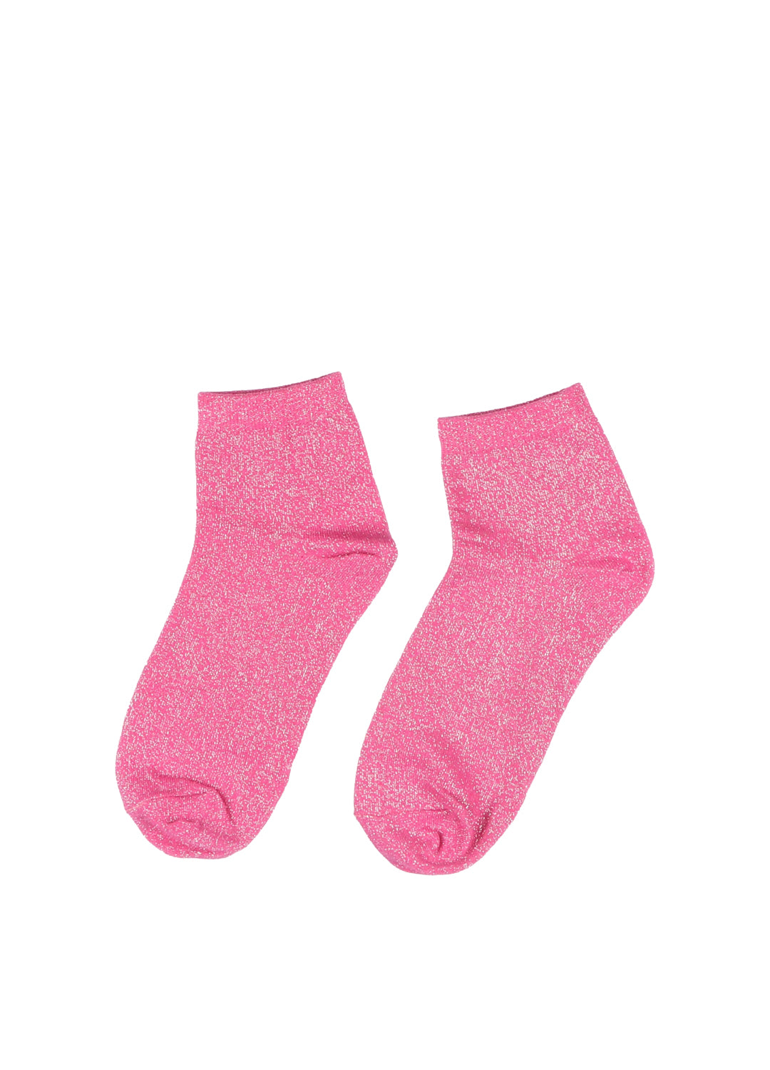 Pair of pink socks on a white background