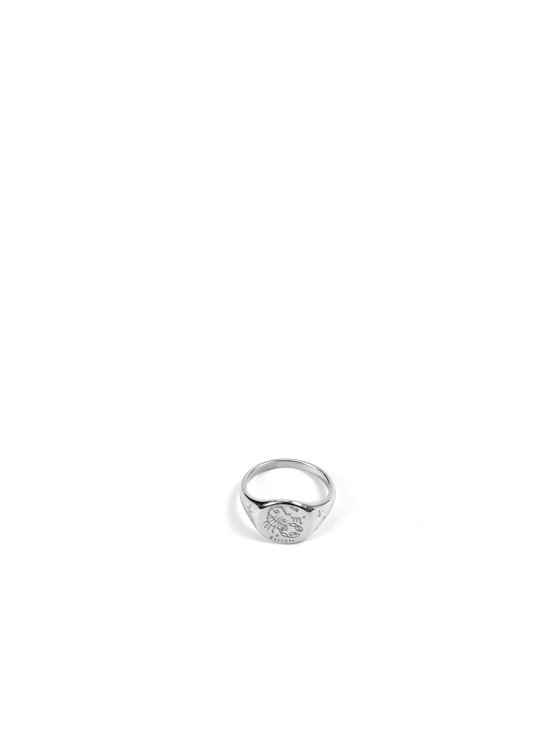 Silver Zodiac Signet Ring