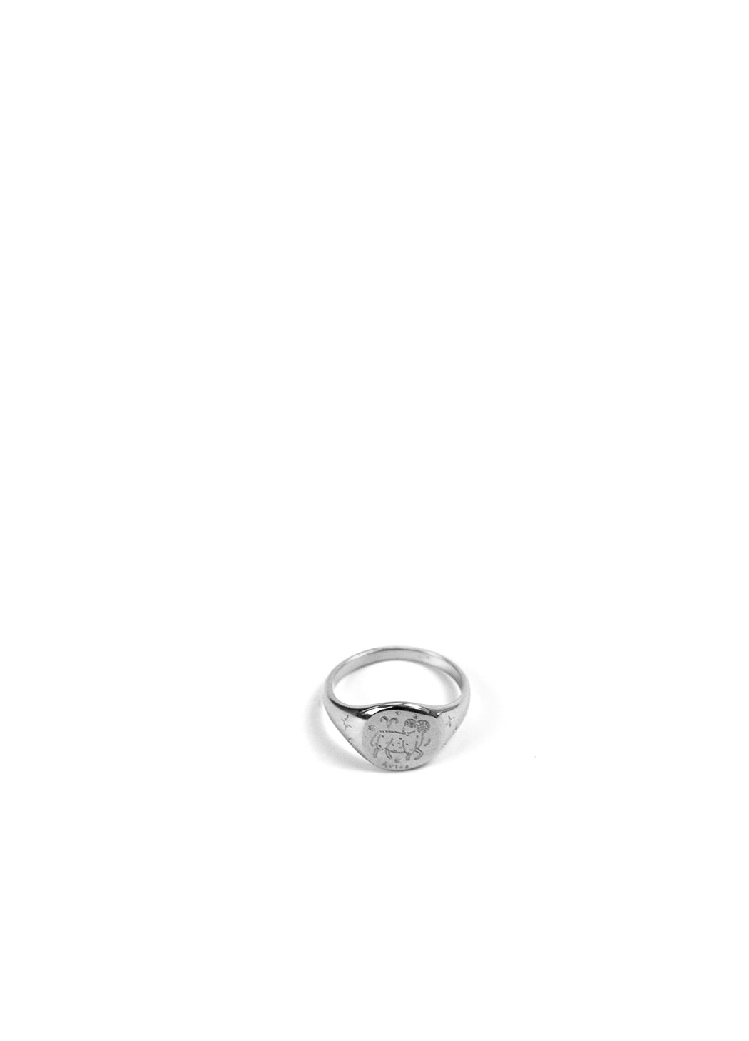 Silver Zodiac Signet Ring