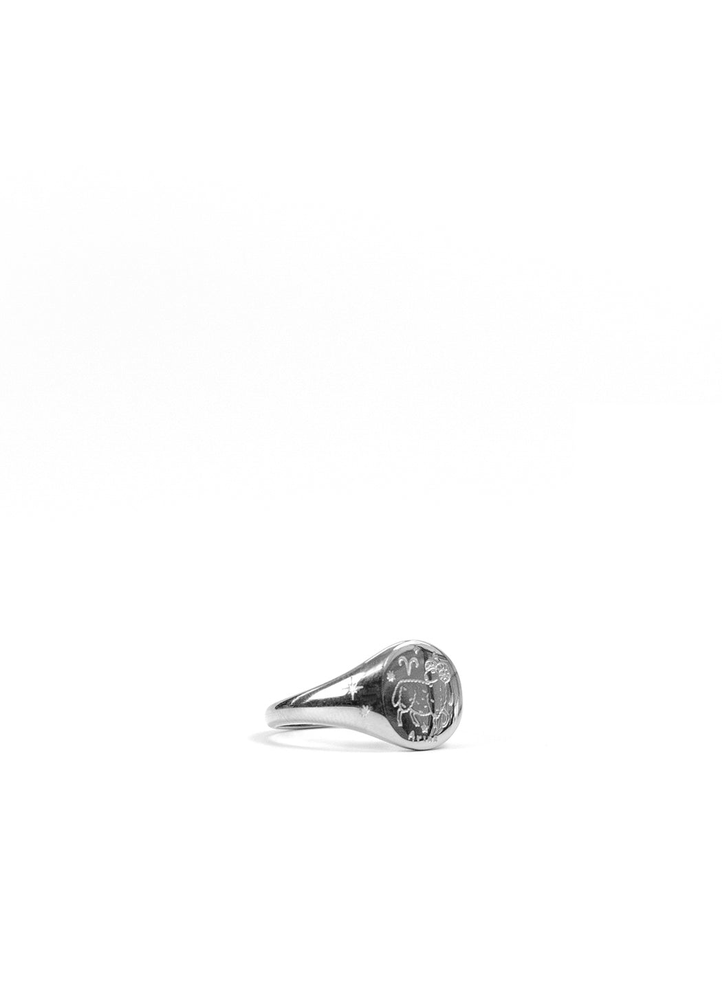 Silver Zodiac Signet Ring